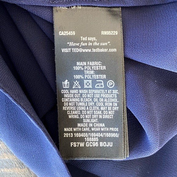 NWT Ted Baker Navy Beach Cover Up - Picture 5 of 5